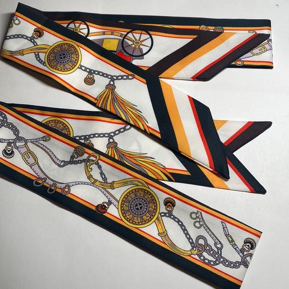 Two Thin Purse Scarves / Hair Bands / Scarves- #723 - Picture 2 of 6